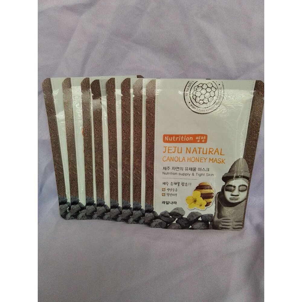 Welcos Jeju Natural Canola Honey Mask Pack Nutrition Supply Tight Skin 8 Sheets